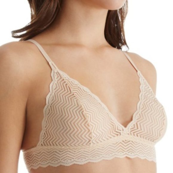 Cosabella Other - Cosabella "Sweet Treat" Geo Soft Bra Triangle Bralette, Blush, Large